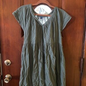 Old Navy Olive V-Neck Blouse